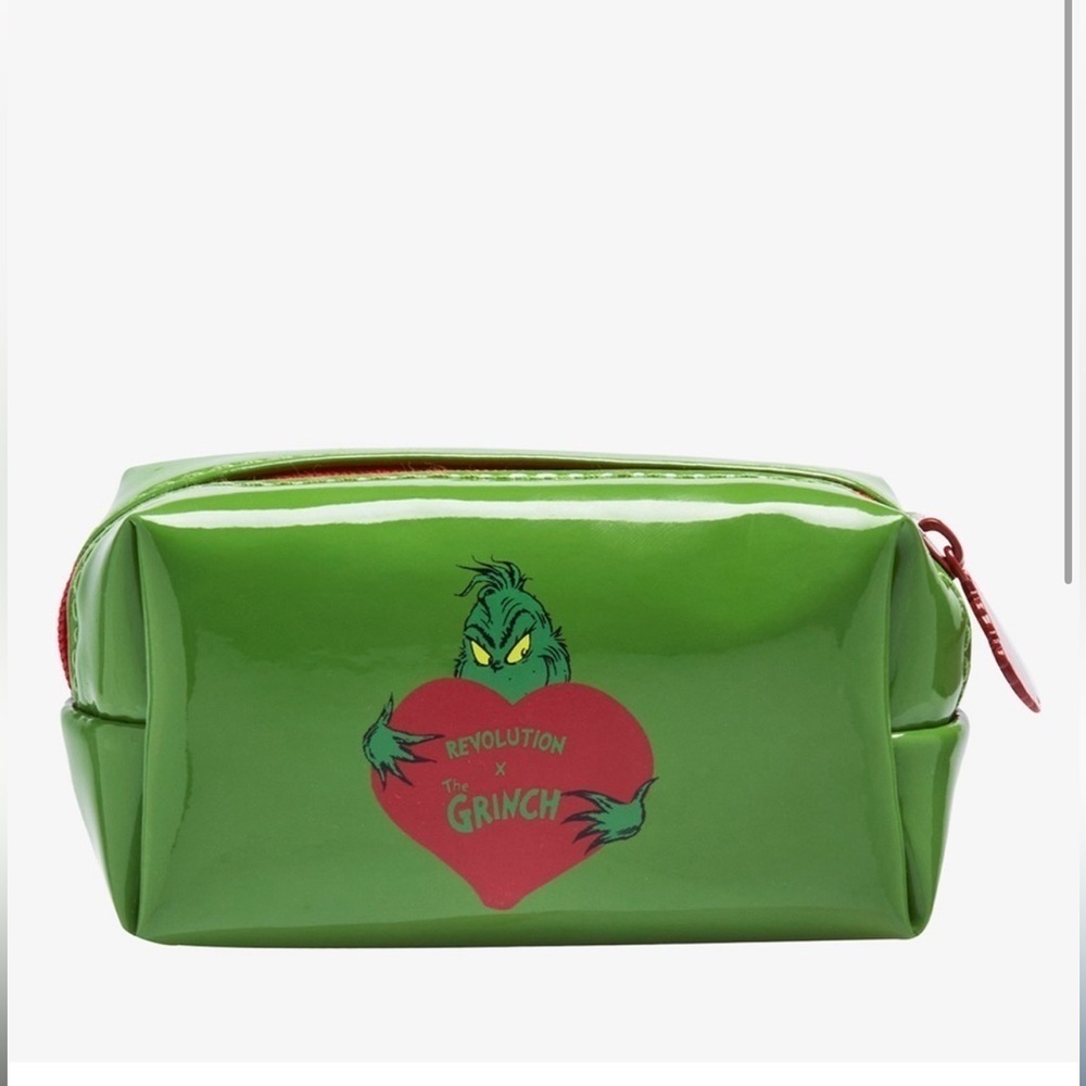 NWT The Grinch x Revolution Beauty MINI Zip PVC Cosmetic Pouch Green - Picture 2 of 4